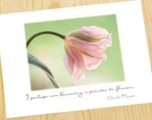 whisper tulip  Monet quote note card
