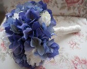 Lavender Hydrangea and Cream Peony Bridal Bouquet