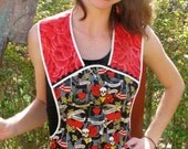 All American Tattoo - Vintage Everyday Housewife Apron -Size Small to Medium