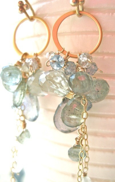 Joy Ride Luxe Moss Aquamarine Gemstone Earrings