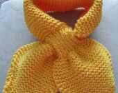 Yellow Bowtie Keyhole Stay-Put Scarf Scarflette  Shipping Included