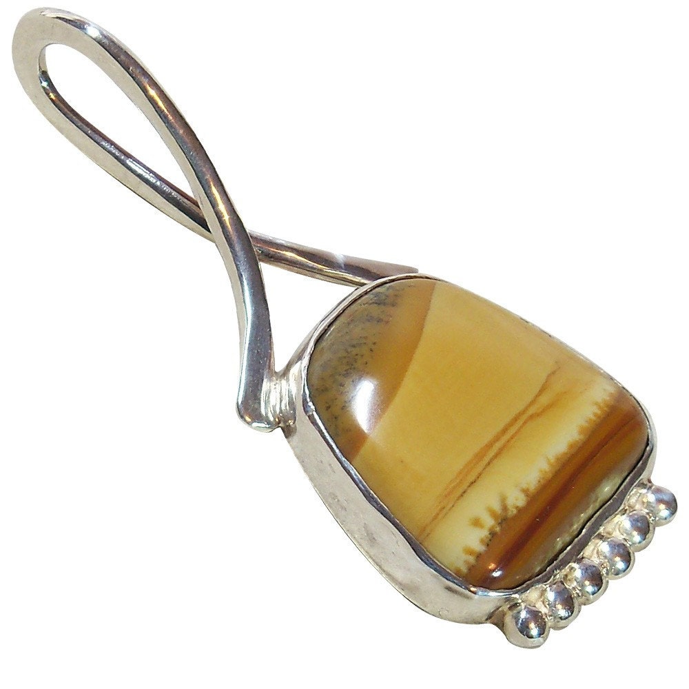 Picture Jasper Pendant Set in Sterling Silver  ppjf1421