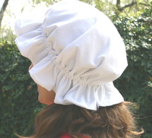 Little Girl's Mop Cap or sleeping cap medium ages 6-12