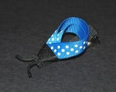Dark Blue with White Dots Ladybug Hair Clip