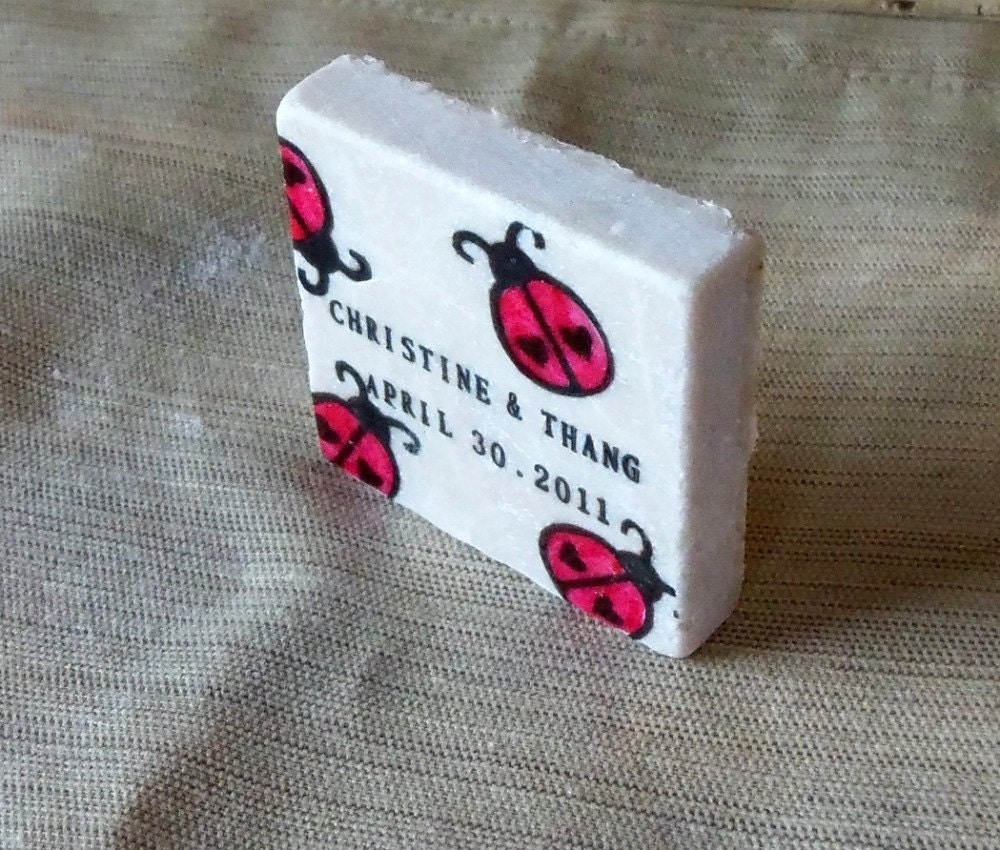 Love Bug Ladybug Save the Date Magnets, Wedding Favors, Set of 25