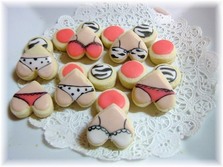 Lingerie Shower Bra and Panty Party Petite Cookies (3 dzn)
