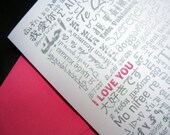 Multilingual "I Love You" Greeting Card