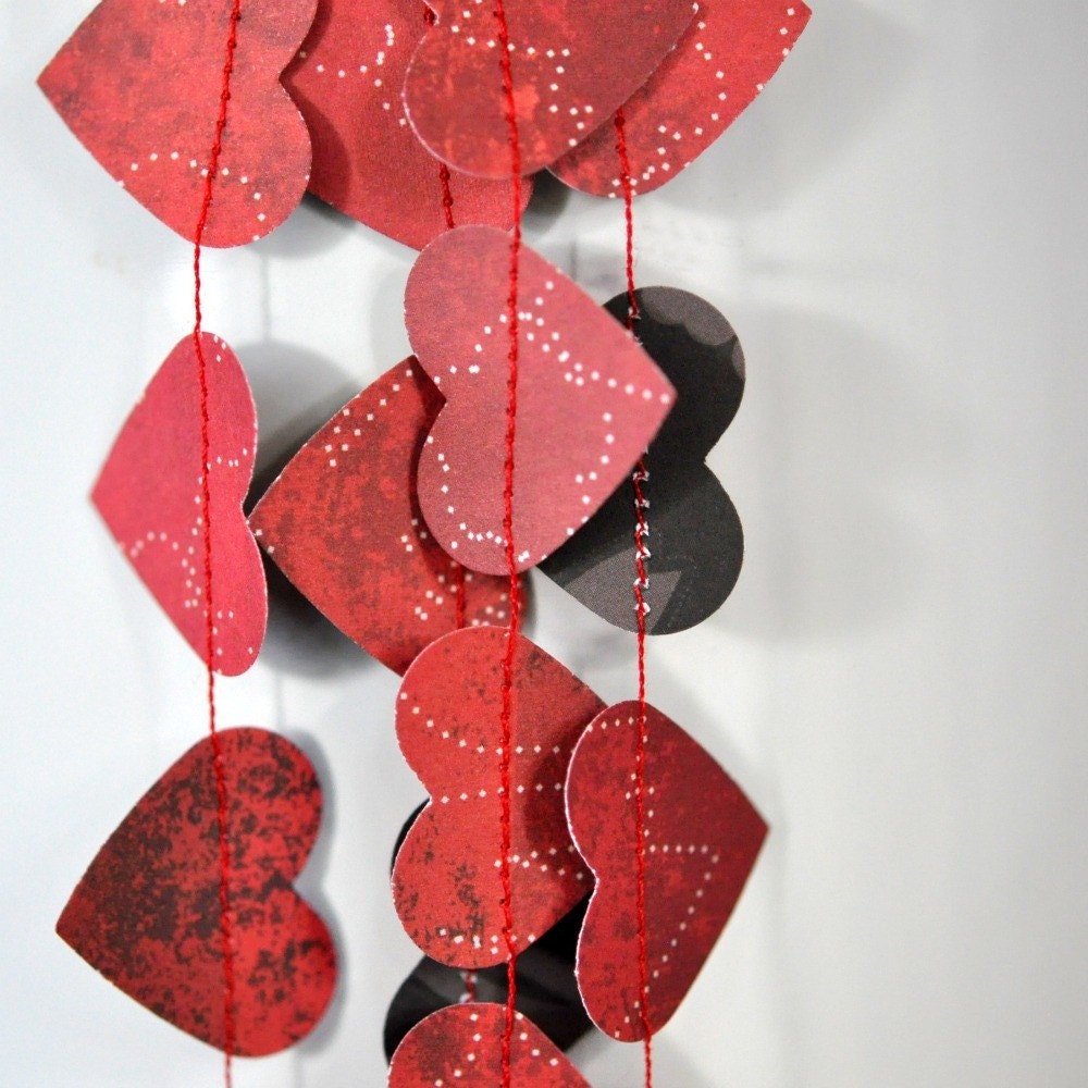 Valentine's Red Love Paper Garland