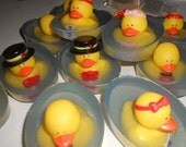 Valentines Day Ducky Blue Pearberry Handmade Soaps