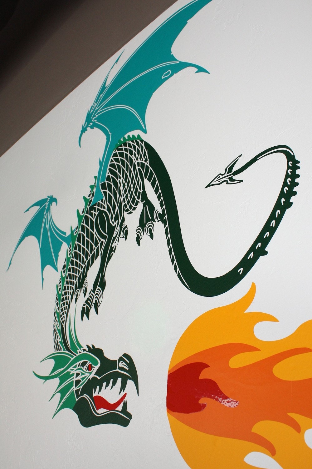 Ergor the Dragon- 2 or 3 colors- Vinyl Wall Decal