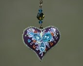 like the deepest ocean - vibrant heart pendant