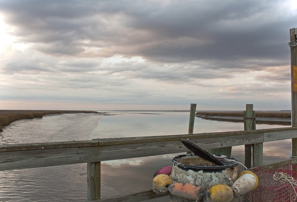 Buoys at Sunset-Ossabaw Island - An original photograph by Melissa Schneider