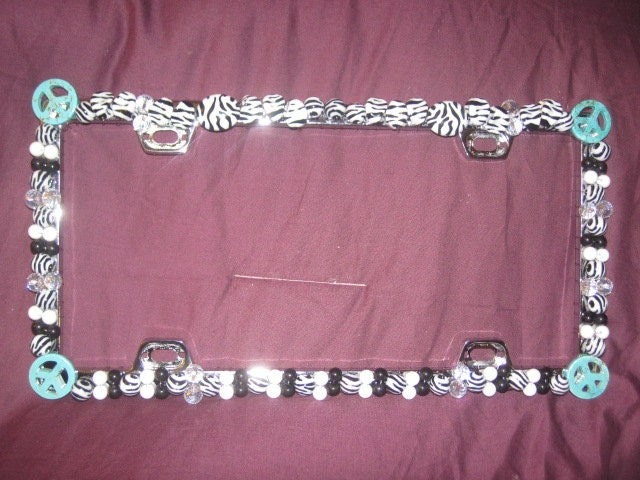 bedazzled license plate frames