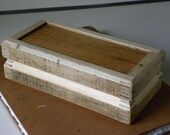 small weathered pine storage box