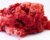 Hand Dyed Mohair Locks - Cherry Red - 1 oz.