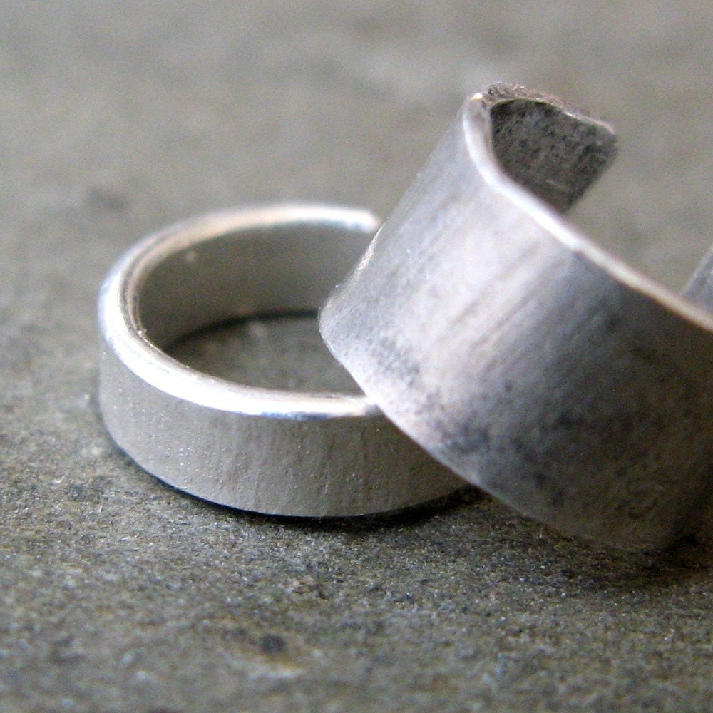 thick and thin-- custom cartilage ear cuff set of 2-- primitive series-- handmade by thebeadedlily on etsy