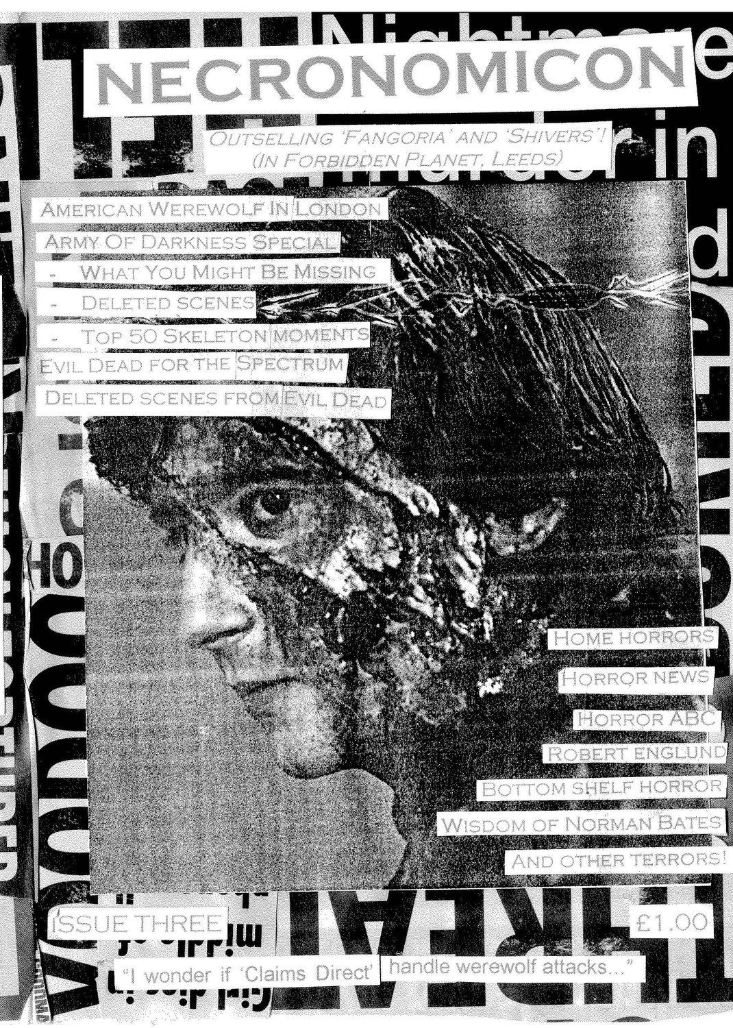 NECRONOMICON Issue 3 UK horror fanzine American Werewolf Evil Dead