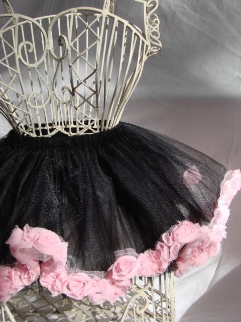Oh So Sophisticated Pink On Black DRESS UP Custom BALLET tutu
