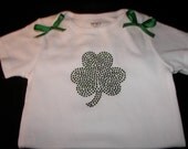 Shamrock BLING Tee or Onesie--Fun and Adorable for St. Patricks Day-