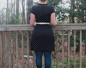 Vintage Dress Black White Dot