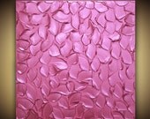 ORIGINAL Abstract Contemporary Fine Art Modern Palette Knife Metallic Hot Pink Painting MIX and MATCH by Susanna