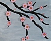 Original 3D Canvas Wall Art - Paper Cherry Blossoms
