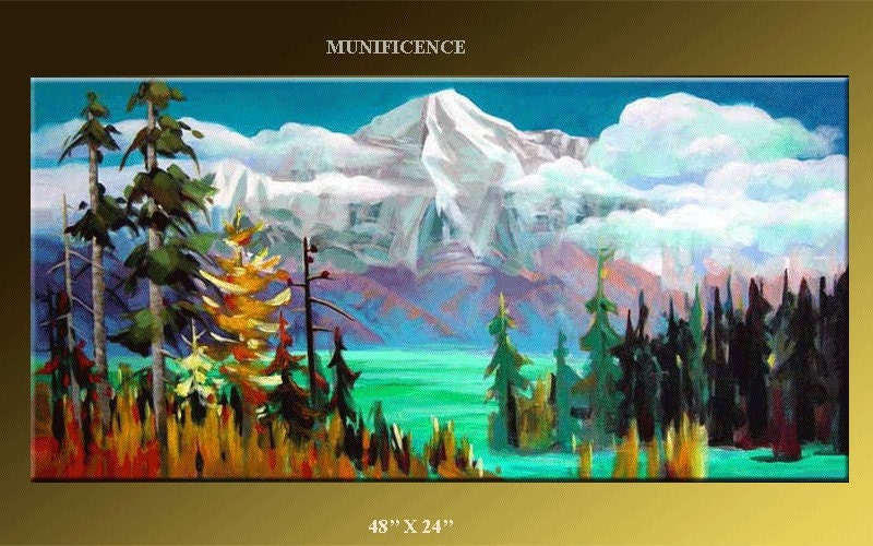 48'' HUGE Original Contemporary Impressionism Fine Art Painting Ready ...