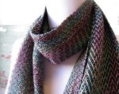 Handwoven Scarf in Merino Wool Bamboo Silk