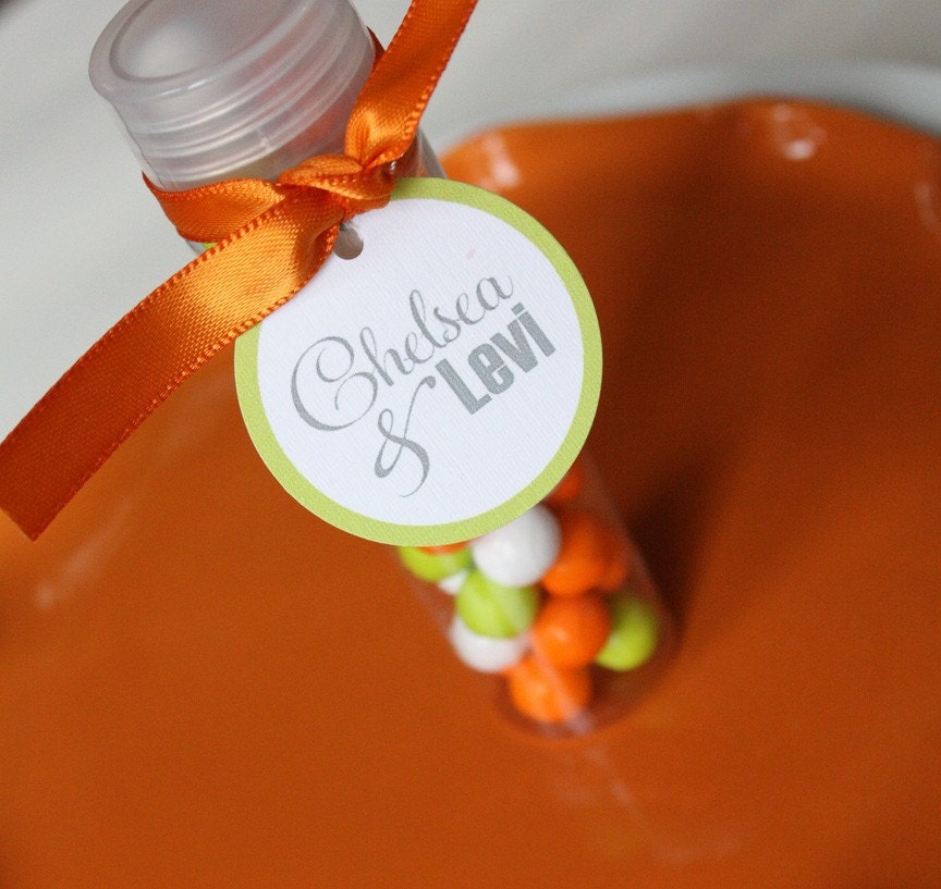 Printable Personalized Round Favor Label/Tag- Chelsea Collection