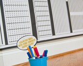 Vintage SUPER HERO Birthday Party - Customized Printable City Skyline Coloring Poster