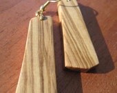 Wood Earrings - Olivewood Earrings - Natural - Woodworking - Long - Funky - Earthy