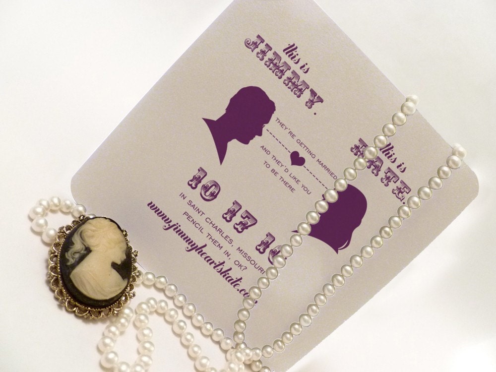 Cameo Save-the-Date Custom Wedding Stationery Deposit
