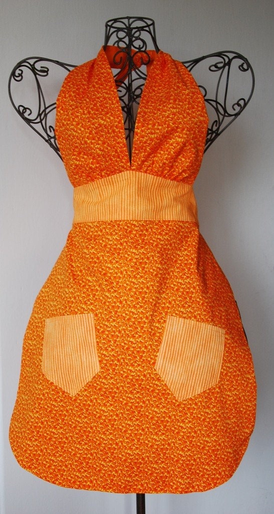 safety orange reversible apron