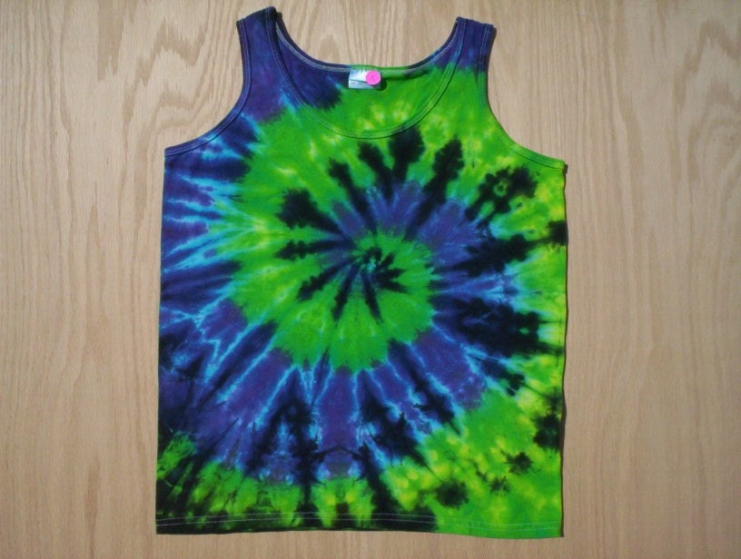 Ladies Spiral Tie Dye Tank Size Small