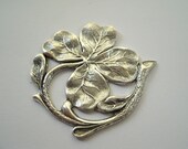 1 pcs Stamping Silver Plated Shamrock Four Leaf Clover