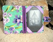 Kindle 3 eReader or Kindle Fire Cover in Aqua and Purples Amy Butler Print