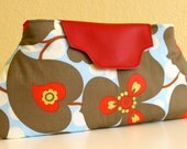 The Audrey Clutch -  Morning Glory print