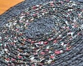 Rug by EKRA Night Garden Round Crochet Upcycled Area Mat
