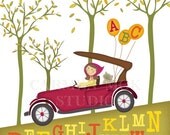 Today Is A Happy Day 8 x 10 Alphabet Art Print