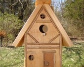 Handcrafted Tudor Cottage Birdhouse Free Shipping
