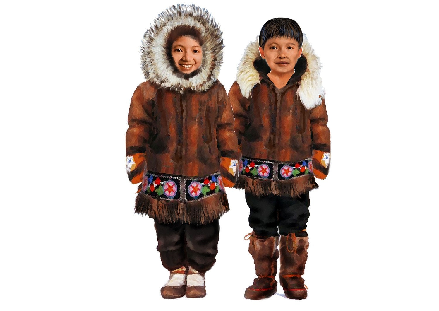 Children Around the World (Inuit) magnetic paper doll
