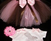 Chocolate Bunny BLING Boutique  Tutu Set--Cute and Fun-Perfect for Easter