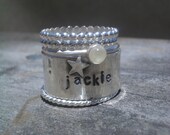 Custom Hand Stamped Stacking Ring Set