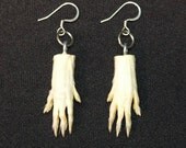RAT PAW EARRINGS real animal feet taxidermy jewelry