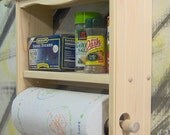 Unfinished spice tea shelf with paper towel nr