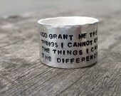 Serenity Prayer Wide Band Ring exclusively by donnaodesigns