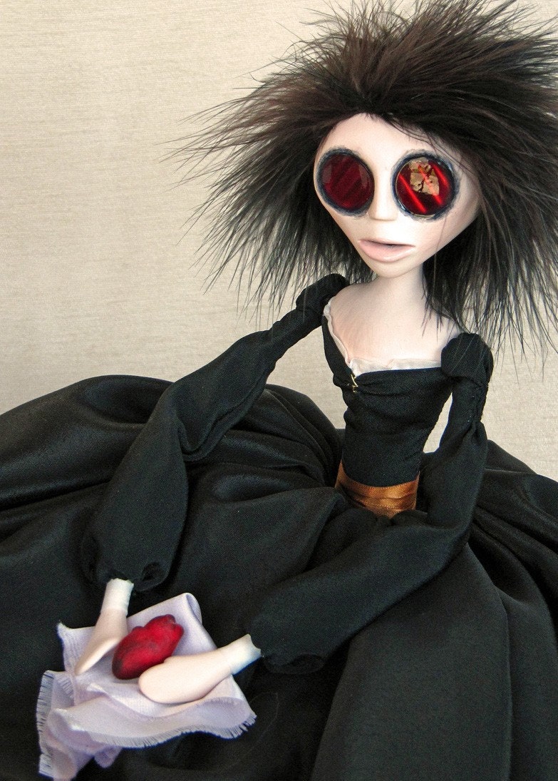Mary Shelley Art Doll - Victorian Gothic Art Doll