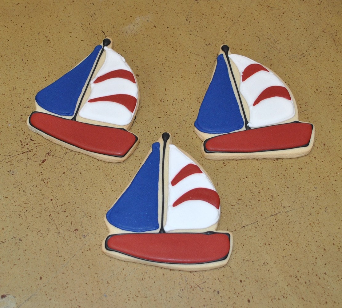 Sailboat Hand Decorated Sugar Cookies Il_170x135