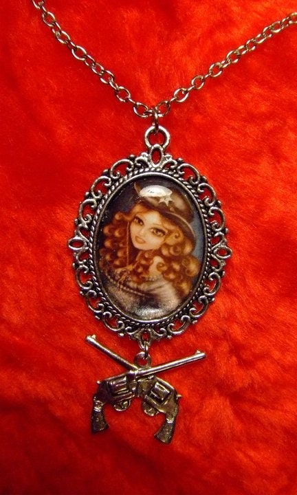 All My Exes Live In Texas big eye steam punk Western cowgirl necklace by Nina Friday