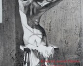 Original Charcoal Figure Drawing of a Woman -  "In the Sunlight, Strong"